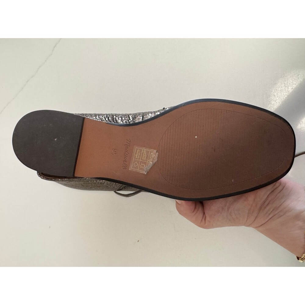 Madewell Normani Lace-Up Mary Janes in metallic leather - Picture 4 of 9